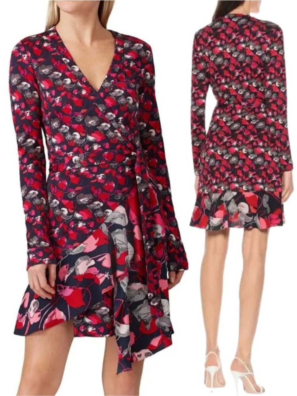 NWT DIANE VON FURSTENBERG Elita Silk Wrap Dress Size XS
